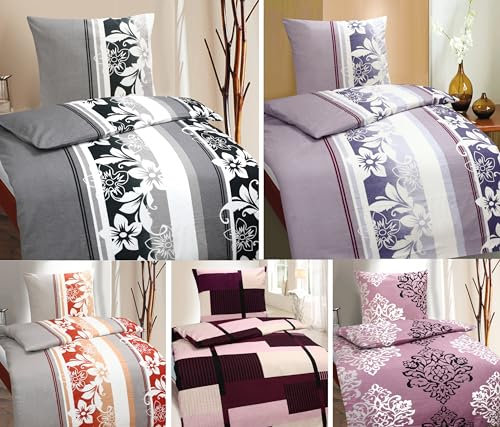 MB Warenhandel24 Bettwäsche Winter Biber 100% Baumwolle Feinbiber 135x200 + 80x80 cm 2-4 TLG teilig mit Reißverschluss (Ornament, 2X ca. 135x200 cm 2X ca. 80x80 cm)