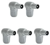 RASMACOR | Pack 5 unidades Macho Televes| Televes Conectores CEI acodado blindado para cables coaxiales de 6,9mm | Televes 4130