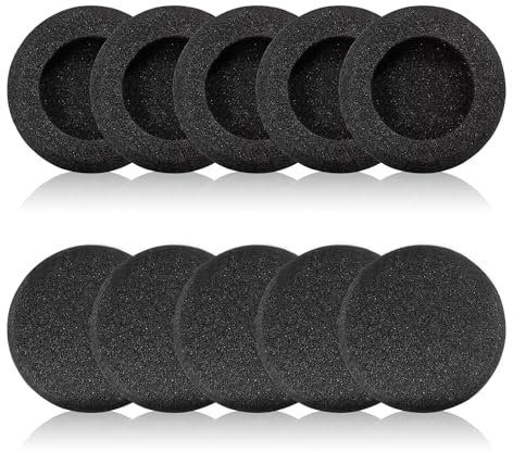 Ear Cushions for Jabra Headset Replacement Headphone Pads Earpads Ear Pads Covers for Jabra PRO 920 930 9450 9460 Biz 2300 2400 Plantronics Blackwire 3210 3220 3320 C3225 HW261N HW510 HW520 (10 Pack)