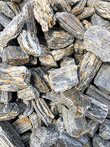 Dekosteine Steine Gneis Steinrinde 31-63mm 20 kg Zierkies Kies Garten Dekosteine Gemischter Flusskies für Vasenfüller, Landschaftsbau, Aquarien & Garten