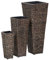 blumentöpfe groß,blumentopf Durchmesser 40,Garten-Hochbeete 3-TLG. Wasserhyazinthe DunkelbraunSuitable for Garden, Patio, Living Room