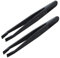 Plawee 2X Outil Manuel Plastique Noir Pince A Epiler Plat Pointe Anti-Statiques