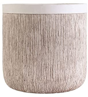 ZWDCVFGK Blumentöpfe Retro-Blumentopf aus Holzzement, großer, einfacher Blumentopf im Wohnzimmer, bodenstehend, zum Einpflanzen großer Pflanzen und Bäume, Blumentöpfe