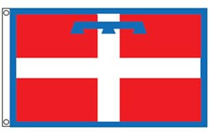 Stormflag Bandiera piemonte 3x5ft/90x150cm granducale 90g di poliestere 2 occhielli,Occhiello in Angolo, in metallo e Doppio ago