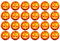 Tradineur - Pack de 24 platos llanos para Halloween - Diseño de Calabaza Iluminada -Totalmente desechable y Reciclables - Ø 17 cm
