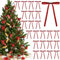 24 Stück Twist Tie Schleifen Samt Weihnachtsbaum weihnachten weihnachtsschleifen für Hochzeit, 12,7 x 17,8 cm Weihnachtsschmuck Samtschleife für Baumgirlande Drehschleife für Geschenkverpackung