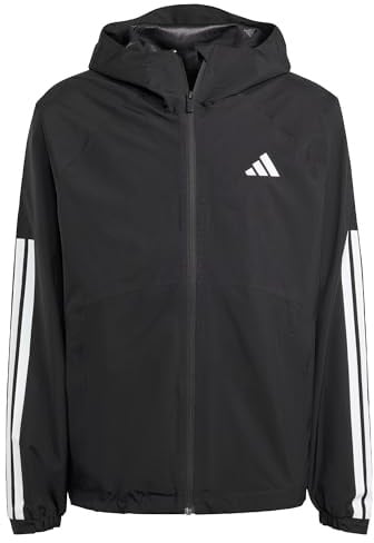 adidas Herren Essentials Climaproof 3 Stripes Hooded Jackets Jacke (1er Pack)