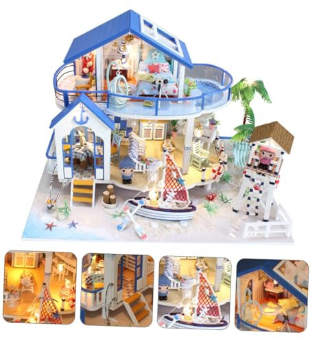 TOYANDONA Bausatz 1 Satz Architekturmodell Miniaturhaus Spielzeug Aus Holz DIY Montagemodell DIY Holzmodell Handwerk Holzmontage DIY Holzornament Kreativ Bauen