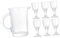 MAGICLULU Juego De Copas De Vino 7 Piezas Vasos De Vidrio Para Licor y Decantadores