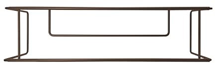 CM Garden - Balconcillo para Macetas, Portamacetas Ventana, Protector de macetas Ventana, Extensible 62-101 cm, Acero Lacado, Marrón Forja | Incluye Tornillería