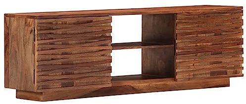 Sufrk TV-Schrank 120x30x40 cm Massivholz Palisander Lowboard für Fernseher Unterschrank, Fernsehschrank, TV Tisch, Fernsehtisch