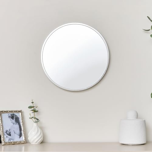 Melody Maison Round Silver Wall Mirror - 40cm x 40cm