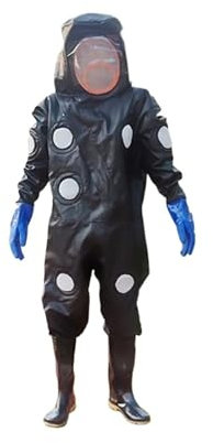 Beekeeper Schutzanzug, Belüfteter Ganzkörper-Imkeranzug, atmungsaktiv, mit Ventilator-Wärmeableitung und Lederhandschuhen(Medium)