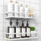 UUlioyer Duschablage Ohne Bohren, Wasserdichter und Rostfreier Duschregal, 2 Stück Badezimmer Regal Organizer, Shampoo Duschgel Halterung für Dusche (Weiß- 2 Stück)