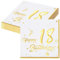 40 Stück Servietten 18. Geburtstag Servietten 18. Mädchen Junge, Happy Birthday Servietten Geburtstag Goldene für Party Deko Tischdeko