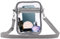 Yphzmtz Durchsichtige Crossbody Schultertasche, Statium-geprüfte Tragetasche mit Abnehmbarem Verstellbarem Gurt, Klare Wasserdichte Breiftasche für Arbeit Sport Spiele Reisen Konzerte (Grau)