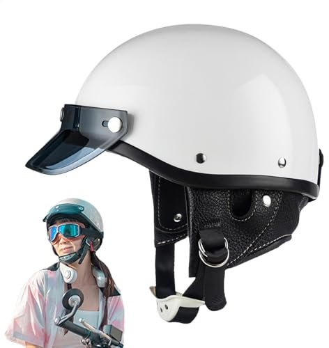 Rennradhelm, offenes Gesicht, Vintage-Schutzhelm für Damen und Herren, atmungsaktiv, mit Schnellverschluss-Schnalle für Ehefrau, Freund, Freundin