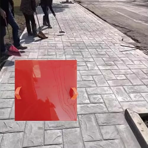 ININOSNP Gießform für Beton Betonstempel, quadratisches Stempelkissen mit Steinfliesenstruktur, Stempelkissen mit Muster aus Polyurethan-Zement, Bodenabdruck mit realistischer Textur for Gartenwege