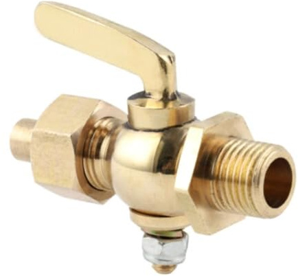 Robinet d'essence en laiton G1/4 (1/8 - 1/4), compatible avec les motos vintage.