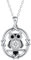 J.MUEN Halskette für Damen 925 Sterling Silber mit Eulen Anhänger Kette Damen Verstellbar Halskette Schmuck Geschenk für Frauen