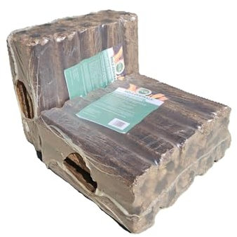 Pinikay Holzbriketts 100% Eiche 20 kg (2 Packungen je 10 kg) – 8-eckig mit Loch – Premium Qualität – Hoher Heizwert – Geringe Asche – Hartholzbriketts für Ofen & Kamin, Pinikay Briketts, Holzbriketts