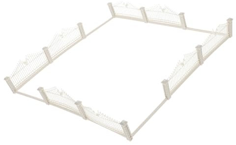 GLEAVI 5 Stück Miniatur Zaunset aus Robustem Kunststoff Europäisches Design für Puppenhäuser und Kleiner Einfacher Aufbau Vielseitige Dekoration