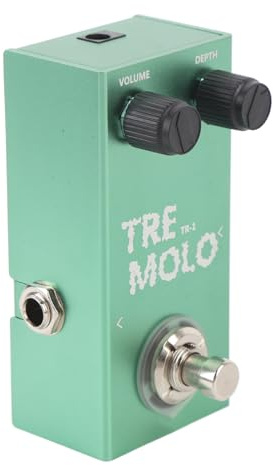 Alomejor Tremolo -Pedal, Vintage Sweet Dynamic Guitar Bass Effect 6,35 Mm Ausgang für Innenräume Im Freien Im Freien