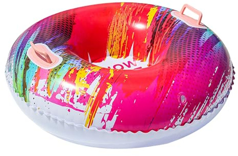 Besreey Schlauchschlitten, Aufblasbare Schneerutsche Schlitten, Ergonomischer Luft Schlitten Für Winterrodeln Piste Schnee Kinder Erwachsene Familie