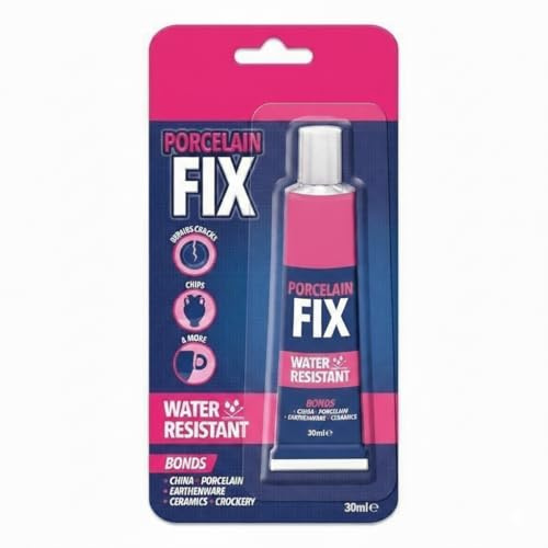 Porcelain Fix Glue 30g Clear Ceramic & China Repair Adhesive for Crockery, Pottery & Fine China – Fast-Bonding Crack & Chip Glue for Porcelain Repair.