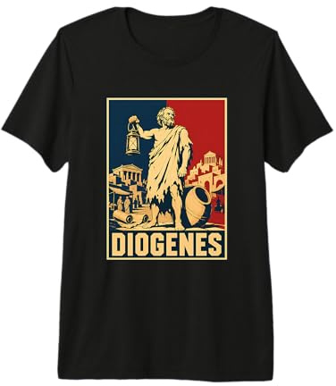 Diógenes Linterna Filósofo Griego Antiguo Cínico Atenas Camiseta Premium