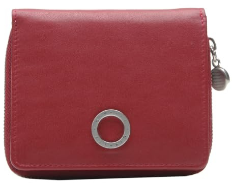 Esquire Geldbörse Athena Zip Around Wallet Red dunkelrot
