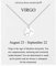 Philip Jones Virgo Zodiac Star Sign Disc Necklace Created with Zircondia® Crystals