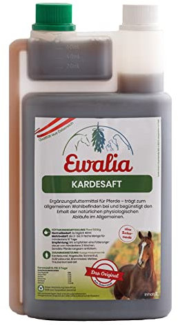 Ewalia Kardesaft | 1000ml | Ergänzungsfuttermittel für Pferde | Kann zur Regeneration bei Pferden eingesetzt Werden | Flüssig in Dosierflasche | Kräutersaftkur