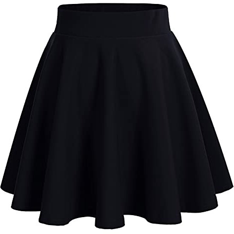 bridesmay Damen Mini Rock Sommer Kurz Skater Rock Schulmädchen Anime Rock Gothic Cosplay Röcke Black L
