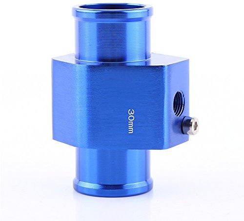 Adaptador universal de manguito para sensor de temperatura de agua de radiador, azul 26 mm, aluminio 40 mm tubería de agua temperatura