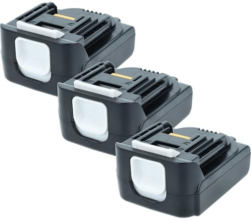 vhbw 3X Akku kompatibel mit Makita BDF441 | BDF441RFE, BDF441SFE, BDF440, BDF440SFE, BDF440Z Werkzeug (2000 mAh, Li-Ion, 14,4 V)