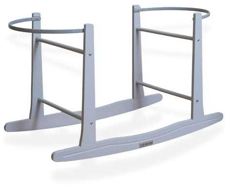 Clair de Lune Rocking Moses Basket Stand - Grey