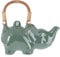 GURU SHOP Keramik Teekanne - Elefant, Grün, 20x23x10 cm, Küchenaccessoires, Sonstiges