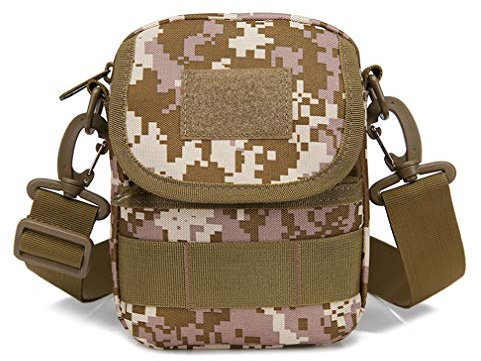 Sleeping forest Umhängetasche Klein Outdoor Schultertasche Polyester Sportlich Herrentasche Tarnung Sling Bag Tactica Handy Bauchtasche joggen Kinder Brusttasche Angeln Herren und Damen Tarnung Khaki