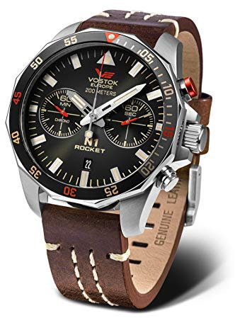 Vostok Europe Herrenuhr Rocket N1 Chronograph Braun/Schwarz 6S21-225A618