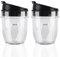 Veterger 2 Pack Replacement Parts Cup with Lid,Compatible with Ninja Blender Auto iQ BL480 BL482 BL642 NN102 BL682 BL450 BL2013 (2 12oz)