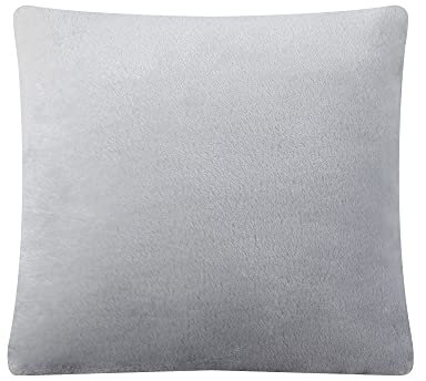 Mixibaby Kissenbezug Dekokissen Kissenhülle Kissen Bezug Sofakissen Plüsch Flanell 40X40, Farbe:Hellgrau