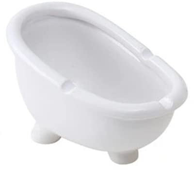 Neuheit Kreative Mode Keramik Porzellan Zigarette Aschenbecher Pflanze Blumentopf Heimdekoration Ornamente (Weiße Badewanne)