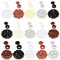 Mardatt 300Pcs Plastic Screw Cover Caps, 4/5/6mm Hinged Snap Covers Washer Flip Tops, Color Assortment Set (Black, White, Brown, Yellow, Gray)