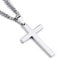Cross Necklace for Men Women, 316L Stainless Steel Cross Pendant Necklace with Chain-50+5CM | Silver / Gold / Black Cross Chain Necklaces Easter Gifts for Birthday Christmas Thanksgiving Day, Silver