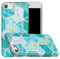 nancencen Handyhülle für iPhone 7 / iPhone 8 / SE 2020 Hülle, Premium TPU Ultra Dünn Silikon Transparent Softshell Schutzhülle, Stoßfest Bumper Glitzer Marmor Blume Case Cover (Grün)