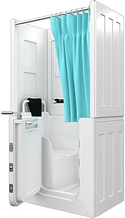 AcquaVapore Senioren Dusche Sitzwanne Duschbadewanne mit Tür Seniorenwanne S08D-B
