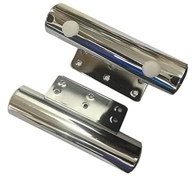 Just Accessories Chrome Silver Tube Legs Feet Heavy Duty For Furniture, Metal Home DIY Projects for Sofas, Beds, Chairs, Stools, (Chrome Plated) (2)