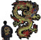 2 Packs Flying Dragon Clothes Applique Chinese Style DIY Fabric Patch Backing Embroidery Patch Iron Sew Clothing Accessories for Costume Shirt T-Shirt Jacket Pant Skirt Hat 17.5 * 23.5cm/6.9 * 9.3in