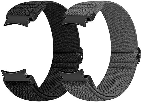 Nidoujin Elastisches Armband Kompatibel mit Samsung Galaxy Watch 7/6/5/4 40mm 44mm/ Watch FE 40mm/Watch 5 Pro 45mm/Watch 4/6 Classic 42mm 46mm 43mm 47mm, Weiches atmungsaktives Nylonband für Damen